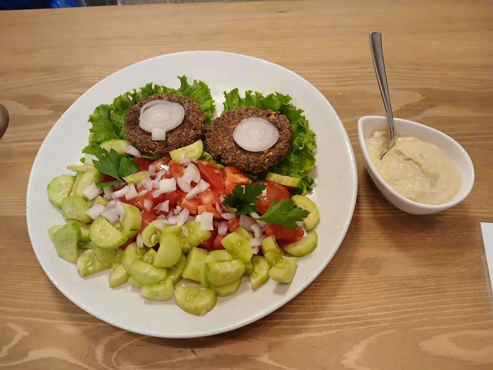 Vegan Patties with Fresh Salad